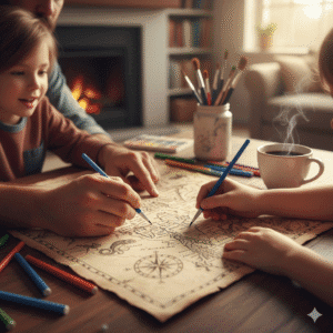 L'art de la carte au trésor,Carte au trésor,Dessiner une carte au trésor,Faire carte au trésor,Enfant,Modèle carte au trésor,Gratuit,Chasse au trésor, Jeu de piste,Carte ancienne